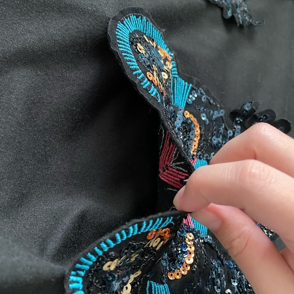 🐯Tiger (juniors) long sleeve sweater dress w/ art deco pockets, black - Picture 11 of 13